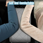 Hovom Car Center Console Armrest Pillow, 12.6"×7.87"×1.97" Leather Arm Rest Cover for Cars, Soft Comfortable Auto Armrest Cushion Pad, Vehicle Middle Console Cover, Car Accessories (Gray)