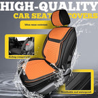 LINGVIDO Full Set Car Seat Covers, Faux Nappa Leather, Airbag Compatible and Waterproof Protectors for Sedans SUVs, Breathable Interior for Active Families, Pets, and Commuters (5 Seats, Black/Brown)