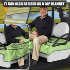 Biyejit Golf Cart Seat Covers with 4 Pockets Golf Cart Seat Towel Blanket Fits 2-Seat Golf Carts, Golf Cart Accessories
