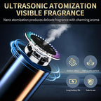 Smart Car Air Freshener Diffuser, Car Essential Diffuser with Starry Sky Projection, Auto On/Off, 3 Mode Adjustable Rechargeable Aroma Diffusers, Design for Bedroom, Office, Restrooms