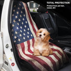 Waterproof Sweating Car Seat Cover for Post Gym Workout, Running, Swimming, Beach and Hiking, Universal Fit Non-Slip Bucket Seat Protector for Cars SUV Trucks, Machine Washable (Flag)