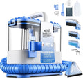 Carpet Cleaner Machine, 20Kpa Powerful Suction with 5 Cleaning Tools, Cleaning Solution, Car/Auto Detailer, Lightweight Compact Design for Rug, Carpet, Car Seats, Pets, Stairs, Couches,Blue