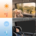 ZATOOTO Side Window Sun Shade - 4 Pack Car Window Covers 99% UV Light Block Car Curtains Magnetic Side Window Sun Shade Keeps Cooler for Breastfeeding, Taking a nap, Changing Clothes, Camping