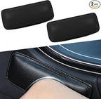 wuyaoyao 2PCS Car Door Armrest Pads, Soft Leather Elbow Pad Arm Rest for Car, Comfortable Car Knee Cushion, Automotive Elbow Leg Thigh Support Cushion Pillow, Interior Car Accessories (Black)