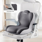 FLORICH Memory Foam Truck Seat Cushion,Car Seat Cushion and Lumbar Support Pillow for Office Chair, Ergonomic Back Support & Sciatica Relief for Long Drives(Beige Grey)