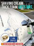 MEKOH Foam Cannon for Pressure Washer, Thick Snow Car Wash Foam Gun with 1.1mm Orifice & 1/4" Quick Connect, Pressure Washer Soap Cannon Attachment for Auto Detailing, Big Mouth Foam Blaster, 4000 PSI