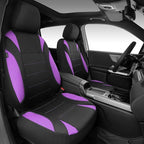 CAR PASS Waterproof Car Seat Covers Front Seats Only with 5mm Composite EVA, Neoprene Car Seat Cover with Separate Headrest Cover, Quick Setup Universal Fit for Car SUV Trucks,Airbag Compatible Purple