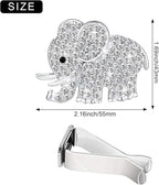 Bling Elephant Air Vent Clips, 4 Pcs Crystal Elephant Car Air Fresheners Vent Clips Diffuser Vent Clip Rhinestone Diamond Car Decoration Interior Decor Bling Accessories for Women