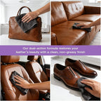 Leather Cleaner & Conditioner - Cleans, Nourishes, Restores & Maintains, Crafted for All Leather Items, Including Handbags, Jackets, Boots, Furniture, Couch, Car Interiors, and Equestrian Gear & More