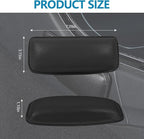 wuyaoyao 2PCS Car Door Armrest Pads, Soft Leather Elbow Pad Arm Rest for Car, Comfortable Car Knee Cushion, Automotive Elbow Leg Thigh Support Cushion Pillow, Interior Car Accessories (Black)