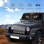 Black cat Eyes Car Windshield Sunshade Front Window Sun Visor Protector Foldable Shield Cover for Truck SUV