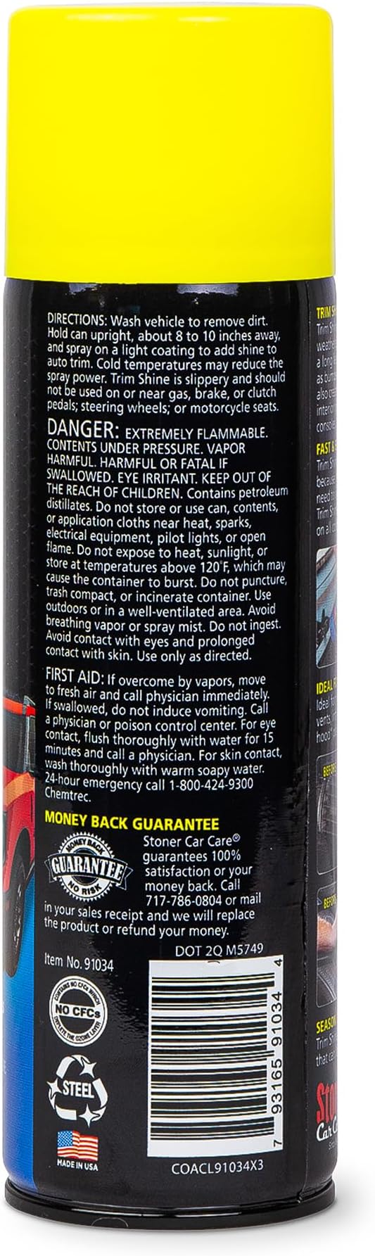 Stoner Car Care 91034-4PK Trim Shine – Black Trim and Plastic Restorer for Cars – Vinyl and Plastic Trim Protectant Coating for Interior and Exterior Use – Fast-Drying No Sling – 12 oz (Pack of 4)