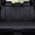 Aierxuan Rear Car Seat Covers Universal Fit for Honda Civic Accord CRV, Toyota Camry Prius Rav4 Corolla, Kia, Lexus, Nissan, Mazda, Jeep Cherokee and Most Cars, with Waterproof Leather (Black)