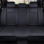 Aierxuan Rear Car Seat Covers Universal Fit for Honda Civic Accord CRV, Toyota Camry Prius Rav4 Corolla, Kia, Lexus, Nissan, Mazda, Jeep Cherokee and Most Cars, with Waterproof Leather (Black)