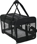 Amazon Basics Airline Approved Soft-Sided Mesh Pet Travel Carrier with Shoulder Strap, Portable, Washable Removable Fleece Pad for Dog, Cat, up to 16 pounds, 16.5" L x 10.6" W x 11" H, Black