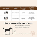 Extra Large Cat Carrier for 2 Cats Collapsible Soft Pet XL Crate for Large/Medium Cats 20lbs Car Travel Portable Bag with Water Bottle Slot For Long Trips (Beige, 24.0"L x 16.5"W x 16.5"H)