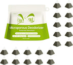 Activated Charcoal Odor Absorber 10 Pack (20 * 20g), Natural Air Purifying Bags, Refrigerator Deodorizer, Shoe & Closet Odor Eliminator, Reusable Non-Toxic Air Freshener for Home Car Basement