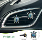 2pcs sea turtle car air freshener vent clips with 30pcs unscented felt pads