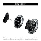 Spin Car Air Conditioner Freshener Professional Car Freshener BPA & Liquid Free 90 Days Effective 3-Piece Set (Black Musk)