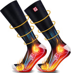 Autocastle Heated Socks for Men Women - Rechargeable Battery Electric Socks for Chronically Cold Feet - Winter Warm Thermal Washable Unisex Foot Warmer for Hunting Skiing Cycling