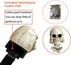 Skull Decor Car Air Freshener Vent Clip Goth Truck Interior Accessories for Men Women Teens Stuff for Jeep Horror Skeleton Auto Scents Halloween Dashboard Decorations Easter gifts for Adults Boys Kids