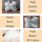 Sexysamba Car Headrest Pillow,Cartoon Neck Pillow for Car,Comfortable Soft Car Seat Pillow for Driving,Head Rest Cushion,Cute Neck Pillow for Travelling and Home 2Pcs (Grey Cat)