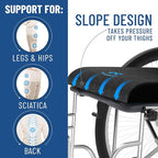 Everlasting Comfort Ventilated Wheelchair Cushions for Pressure Relief - Gel Memory Foam Wheel Chair Seat Cushion Pad for Seniors and Adults & Pain Relief - Soft Non-Slip Cover - Office Accessories