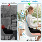 XLarge Seat Cushion, Memory Foam Cushion for Long Sitting Hours on Office Chair, Home & Car, Non-Slip Chair Pad for Relieving Back & Sciatica & Hip & Coccyx Pain (Pink)