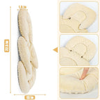 GFU Infant Car Seat Insert Head and Body Support, Reversible Newborn Insert for Carseat with Strap Pads, Soft Stroller Cushion Pillow Insert for Boys and Girls, Fits for Stroller, Swing, Beige