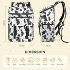 Cooler Backpack Soft Insulated Leak Proof 30 Cans Insulated Backpack Cooler Portable Picnic Camping Beach Hiking BBQ Lunch Backpack for Men and Women -Cow Color