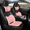 Car Seat Cushion with Neck Pillow & Lumbar Support Back Sciatica Tailbone Pain Relief Car Pillows Ergonomic Memory Foam Back Support for Driving Seat Office Chair Wheelchair 3 Pcs Pink