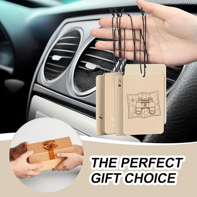 Loopeer 6 Pcs Boho Beige Western Car Air Freshener Preppy Cowgirl Western Gifts for Women Boots Yak Cowboy Hat Moon Pistol for Cars Closet Drawer Books Cute Car Accessories Mirror Decor(Boho Beige)