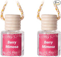 Car Air Freshener Diffuser, Hanging Car Scents Air Freshener, Car Fresheners Long Lasting, Essential Oil Diffuser, Berry Mimosa Fragrance Oil, 2pcs