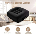 Car Booster Seat Cushion Height Adjustable Memory Foam Mesh Breathable 4.7" Thick Wedge Cushion for Driving Office Chair Lift Seat Pad for Short Adults Posture Support-Black