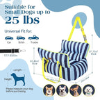 Dog Car Seat for Small Dogs, Small Dog Car Seat Under 20 lbs Soft Pet Booster Seats with Safety Belt Portable Travel Carrier Bed, Blue