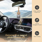 Car Air Freshener for Men's,Dual Installation (Rearview Mirror Hanging & AC Vent Clip), Natural Plant Essential Oil, 45 Days Long-Lasting Scent for Car (2, Midnight Blue & Winter Ocean)