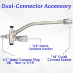Tool Daily Foam Cannon for Pressure Washer with Double Tip Attachment, Dual Lance Wide Mouth Soap Cannon, 5 Power Washer Sprayer Nozzles, 1/4" Quick Connect, 3600 PSI