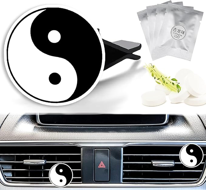 Cute Car Air Freshener Clips Yin Yange Car Vent Clips Yin Yange Cars Scents Cologne Air Conditioner Clip Auto Vent Interior Decoration Cars Accessories Gifts for Men Women,Friends,Sister,Birthday