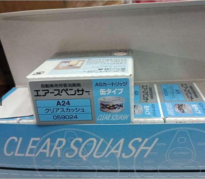 Air Spencer Cartridge 3x Marine Squash (A19) and 2x Clear Squash (A24) scent, Heavy Duty, Last Long, JDM Eikosha Japan Car Air Freshener