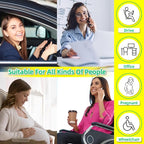 kingphenix Car Seat Cushion with Back Support Pillow: Enhanced Comfort Memory Foam Design for Pain Relief, Ideal for Drivers and Office Use - Ergonomic Lumbar Comfort for Long Sitting - Brown