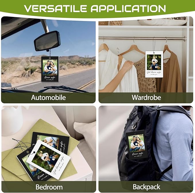 Custom Air Fresheners with Picture, Personalized Air Freshener for Cars, Customized Photo Gift with Scents for Family and Lovers