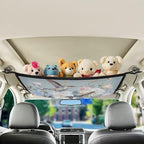 Generic Hummingbird Flowers Car Ceiling Cargo Net Storage,Sag Resistant Large Mesh Car Roof Organizer Bag with Adjustable Strap, Long Travel Road Trip Camping Essentials Accessories for Car