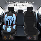 Siivton Car Seat Protector for Child Car Seat,Waterproof Car Seat Cover for Leather and Fabric Seats, 2 Mesh Pockets, Non-Slip Bottom,Thick Padding Cushion