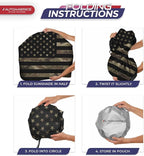 Autoamerics 1-Piece Windshield Sun Shade Dark Camo American Flag USA Design - Foldable Car Front Window Sunshade for Most Sedans SUV Truck - Blocks Max UV Rays and Keeps Your Vehicle Cool - Medium
