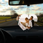 Custom Air fresheners with Picture - Personalized Photo Air Freshener for Car,Personalized Double Side Photo Text for Car Bathroom, Wardrobe Gifts for Boyfriend Men Women (Heart, personalized)