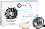 Maison Berger Car Diffuser Set Aroma Travel – Refillable Vent Clip with Ceramic Refill, Passive Diffusion, Spicy Fresh Scent, Made in France, Elegant Auto Air Freshener