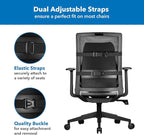 Mount-It! Office Chair Cushion, Lumbar Support Pillow for Office Chair, Back Support Pillow for Desk Chair, Gaming, Home or Car with Memory Foam Filling, Relief Back Pain Improve Posture, Black Large