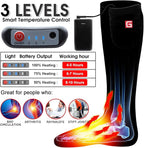 Autocastle Heated Socks for Men Women - Rechargeable Battery Electric Socks for Chronically Cold Feet - Winter Warm Thermal Washable Unisex Foot Warmer for Hunting Skiing Cycling