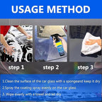 Car Coating Spray,17.6oz Quick Effect Coating Agent, Quickly Coat Car Wax, Car Scratch Wax Polish Spray Waterless Wash, Oil Film Emulsion Glass Cleaner(1PC+Sponge+Cloth)