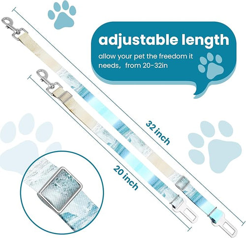 Adjustable pet cat and Dog car seat Belt，The Lanyard is Flexible and Adjustable from 20 to 33 inches (whelks)